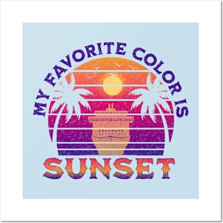 My Favorite Color is SUNSET Posters and Art